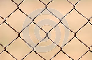 Metal chainlink fence