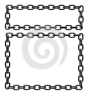 Metal chains frame