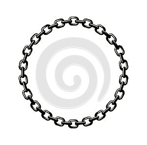 Metal Chains Frame Design Illustration