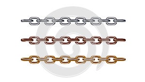 Metal chains set