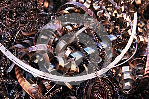Metal chips, can be used as background.