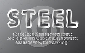 Metal Chrome Alphabet Steel