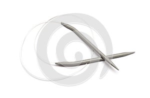 Metal circular knitting needles
