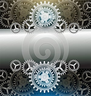 Metal Cogs wheels black color background