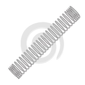 Metal coil  springs . Spiral Flexible Wire. Metal Spiral. coil spring isolated on white background