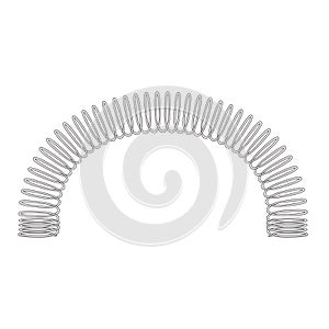 Metal coil  springs . Spiral Flexible Wire. Metal Spiral. coil spring isolated on white background