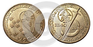 Portugal coin 250 escudo commemorative Battle of Austuria