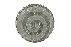 Metal coin of twenty-five cents denomination
