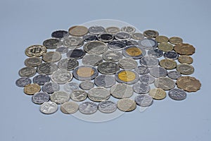 metal coins of different countries