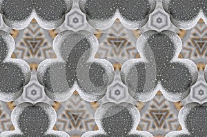 Metal condensation mandala pattern