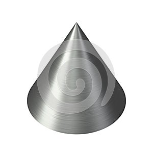 Metal cone shiny brushed texture