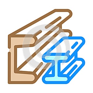 metal construction material color icon vector illustration