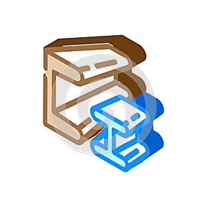 metal construction material isometric icon vector illustration