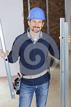 Metal construction skeleton frame building