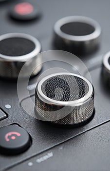 Metal Control Knob On Electronic Controller Macro