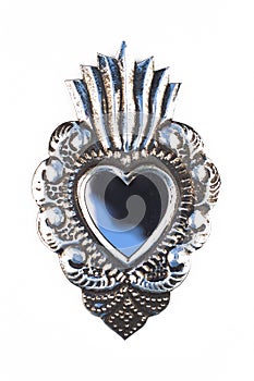 Metal crafts silver heart