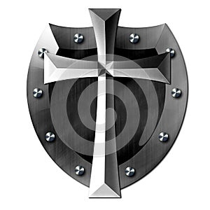 Metal Cross Shield of GOD