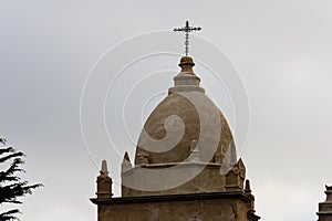 Metal Cross On Top Of Cupula Monterey Mission California photo