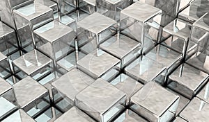 Metal cubes in 3d