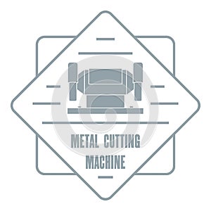 Metal cutting machine logo, vintage style