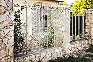 Metal decorative Fence with Door and Gate of Modern Style Design Metal Fence Ideas