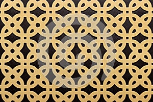 Metal decorative pattern on the wall