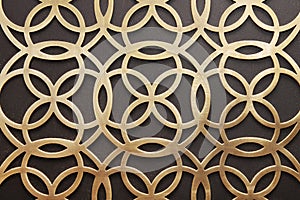 Metal decorative pattern on the wall