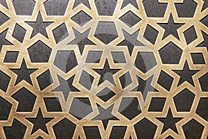 Metal decorative pattern on the wall