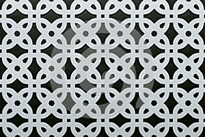 Metal decorative pattern on the wall