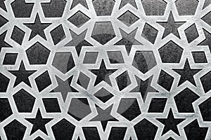 Metal decorative pattern on the wall