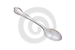 Metal dessert spoon, cut out, photo stacking