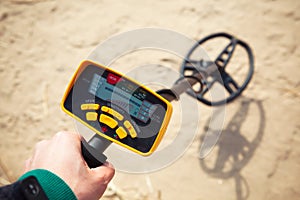 Metal detector in action