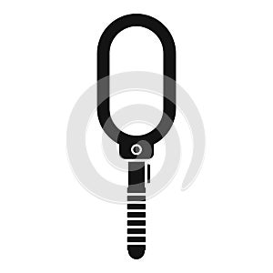 Metal detector device icon, simple style