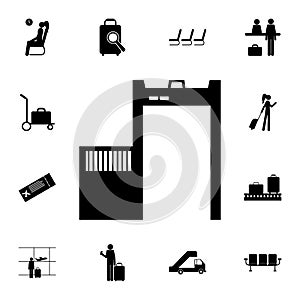 metal detector icon. Detailed set of Airport icons. Premium quality graphic design sign. One of the collection icons for websites,