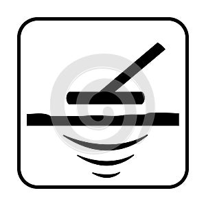 Metal detector pictogram illustration