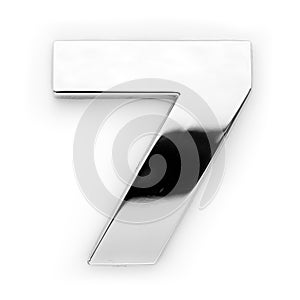 Metal digit - 7