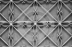 Metal door frame floral pattern