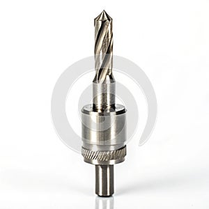 Metal drill bit isolated on white background