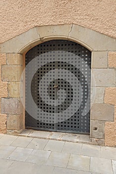 metal drilled entrance door