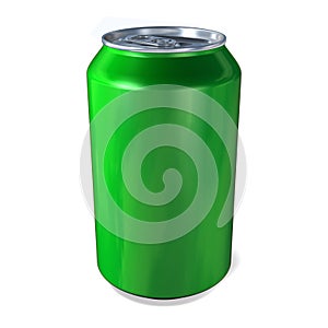 Metal Drinks Can in Green