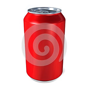 Metal Drinks Can in Red