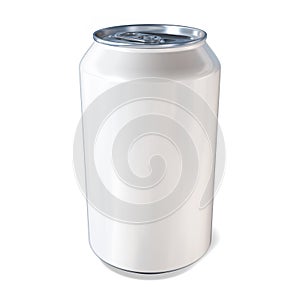 Metal Drinks Can in White