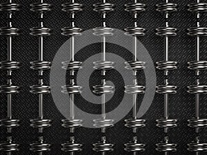 Metal dumbbell background