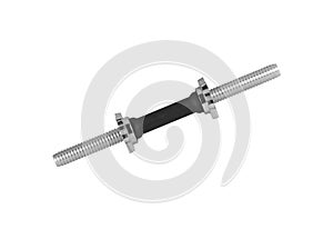 Metal dumbbell pin on white background