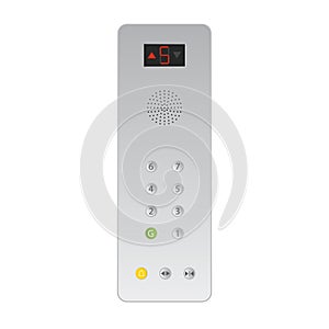 Metal elevator button panel