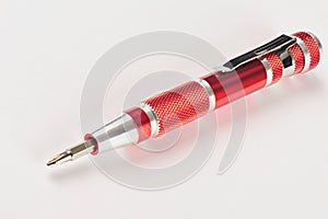 metal fabrication red small screwdriver with replaceable bits