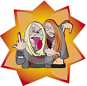 Metal fans girls