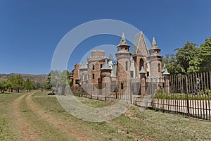 The metal fence of Chateau de Nates, South Africa