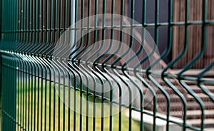 Metal fence made of steel wire to protect and limit the area