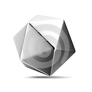Metal figure of icosahedron